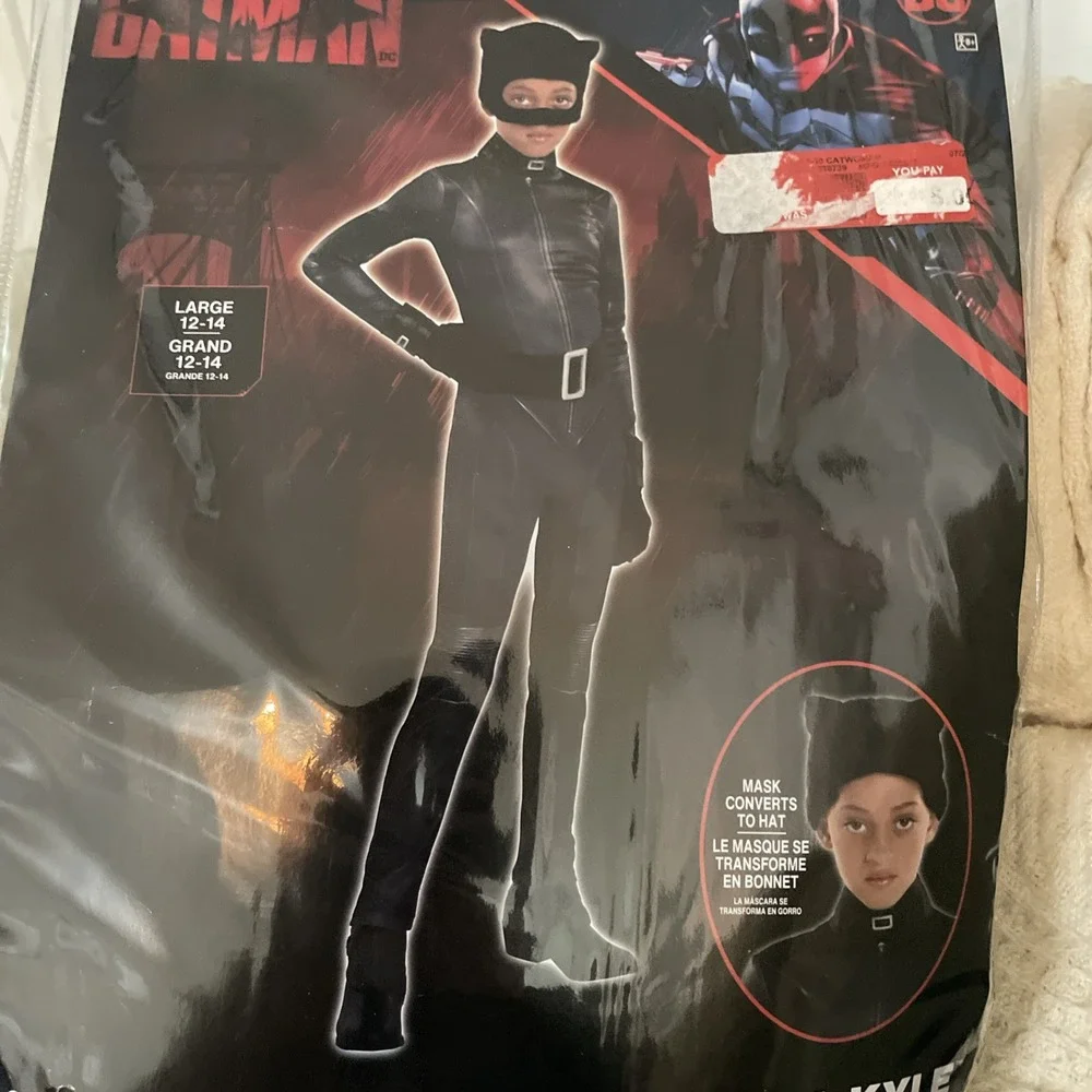 Selina Kyle Catwoman Costume‎ The Batman girls Sz L 12-14 DC Comics Halloween